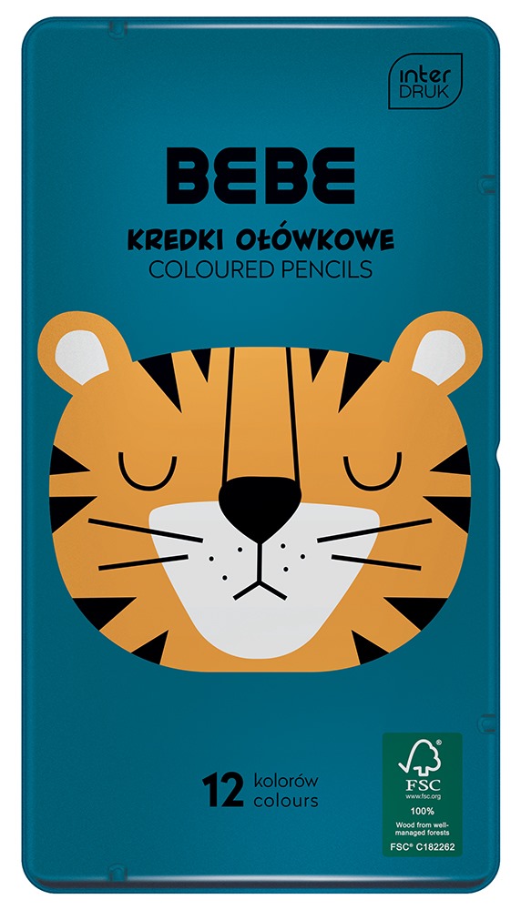 Kredki ołówkowe 12 kolorów BB Boys Interdruk